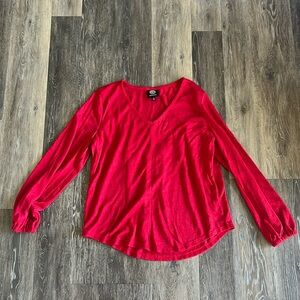 Bobeau long sleeve flowy top